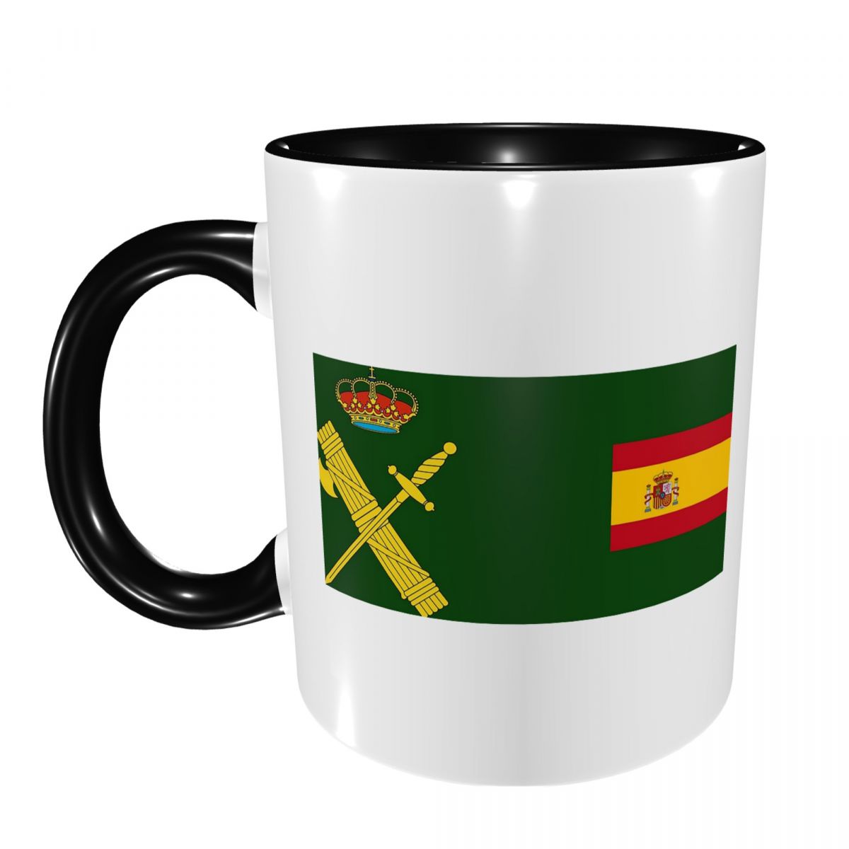 Coffee Plus Tea - Kubek z flagą Hiszpanii i emblematem