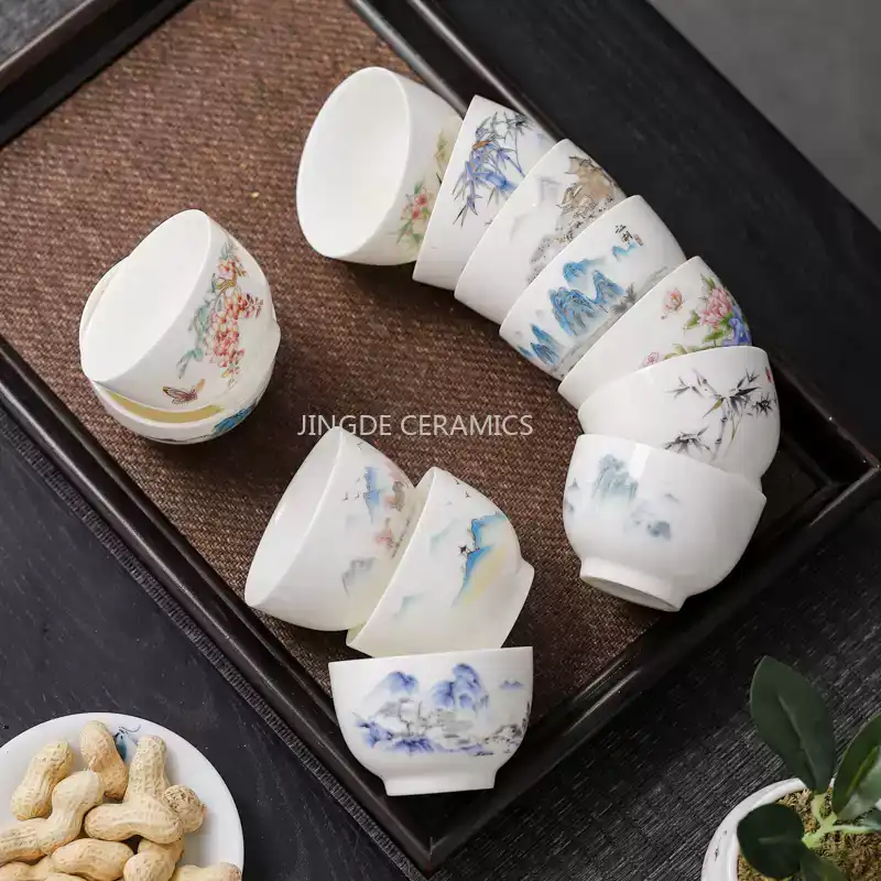Coffee Tea Set Up - 4 szt. Ceramiczne Mini Filiżanki do
