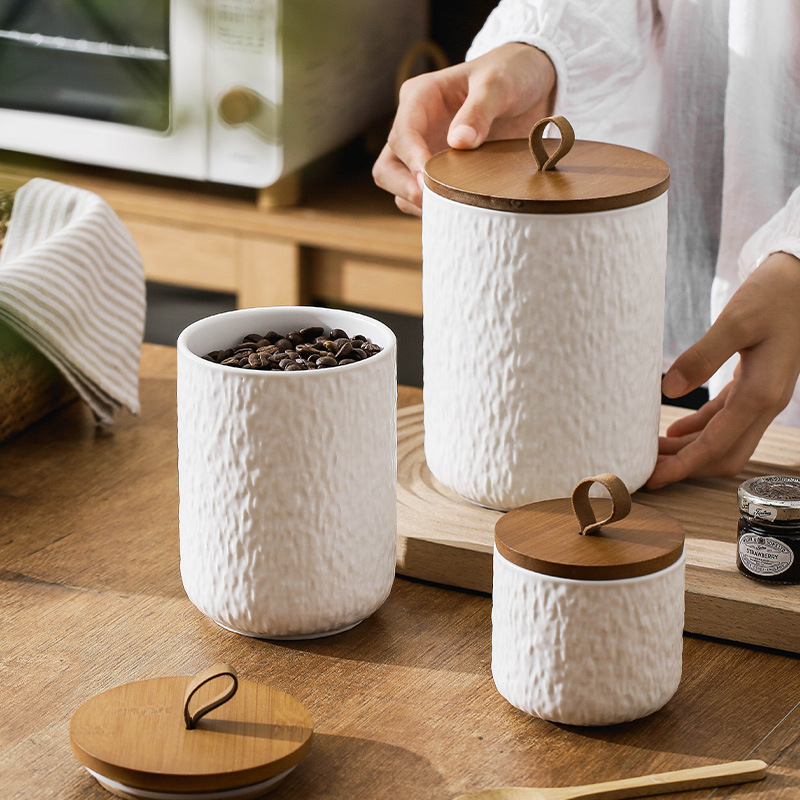 Coffee Tea Sugar - Ceramiczny pojemnik do przechowywania herbaty Rock