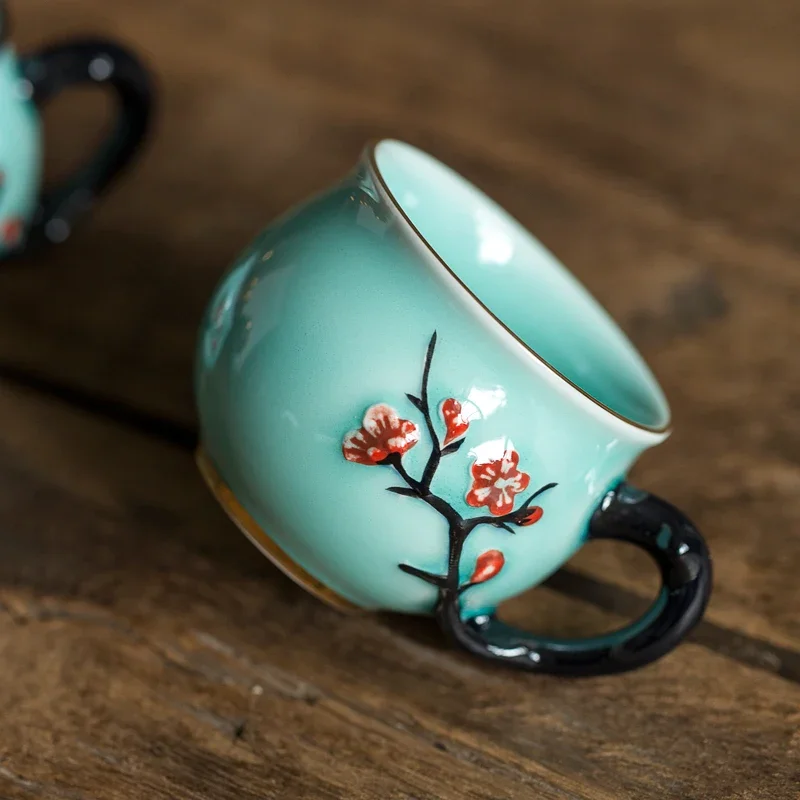 Coffee Tea In Chinese - Chiński ręcznie robiony wzór śliwkowy Ceramiczna