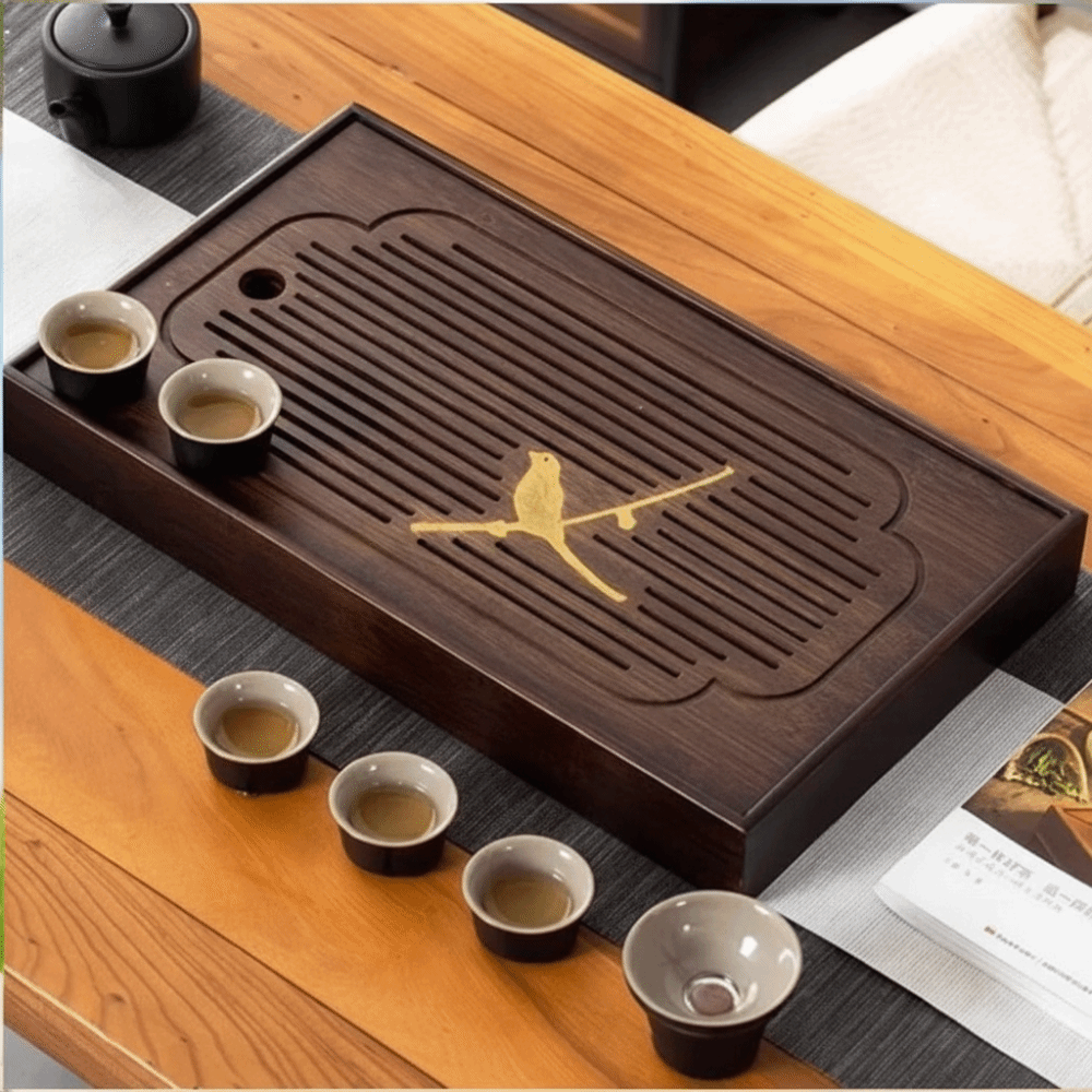 Bamboo Tea Tray - Mała naturalna bambusowa chińska taca do