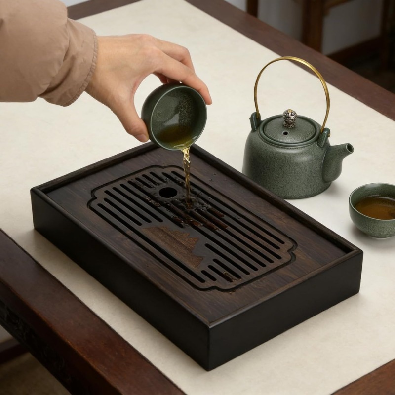 Bamboo Tea Tray - 1 szt. Bambusowa taca do herbaty,
