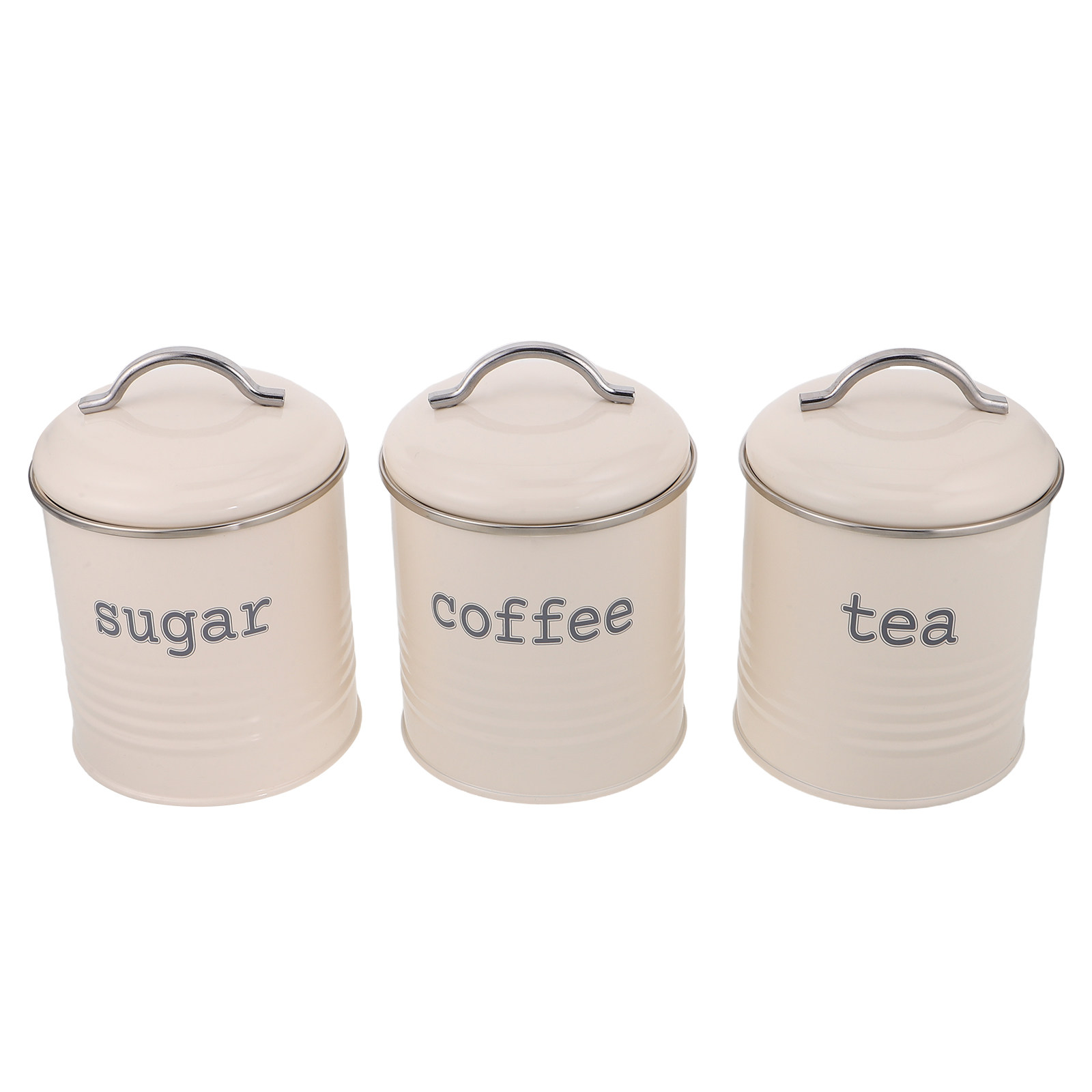 Coffee Tea Sugar - 3-częściowy zestaw szczelnych pojemników na kawę,