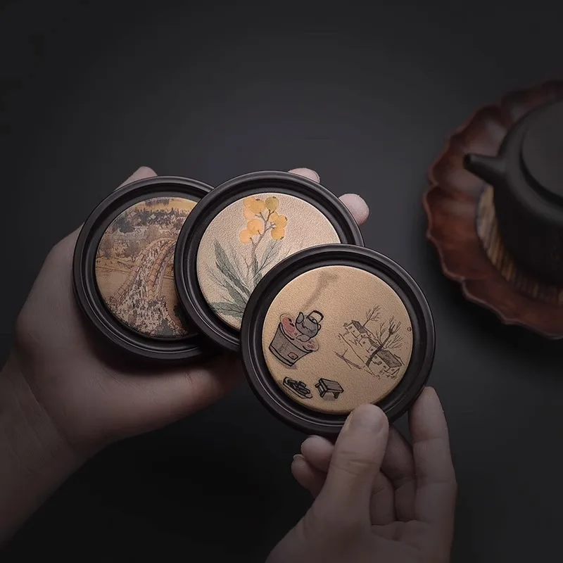 Okrągła drewniana podkładka po – Coffee Tea In Chinese recenzja i cena