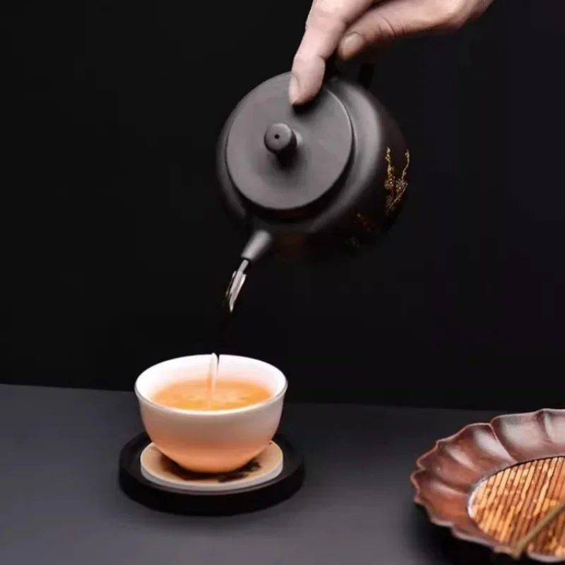 Okrągła drewniana podkładka po – Coffee Tea In Chinese recenzja i cena