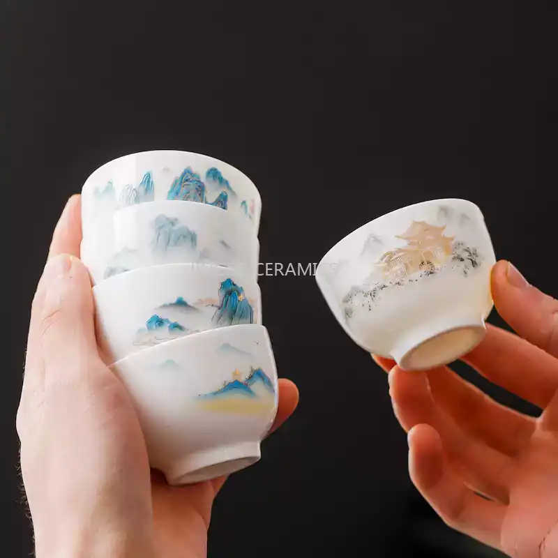 4 szt. Ceramiczne Mini Filiżan – Coffee Tea Set Up recenzja i cena