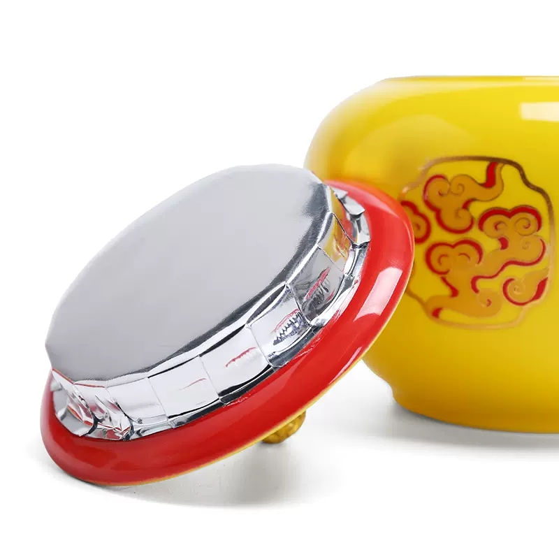 Żółty ceramiczny dzbanek w sty – Coffee Tea In Chinese recenzja i cena