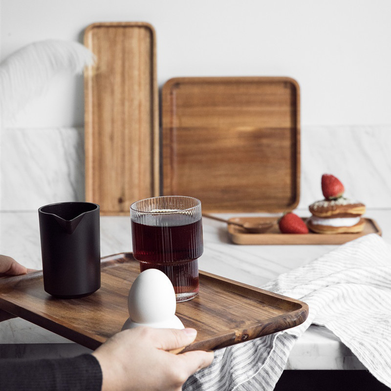 Taca na kawę z drewna akacjowe – Coffee Tea In Chinese recenzja i cena