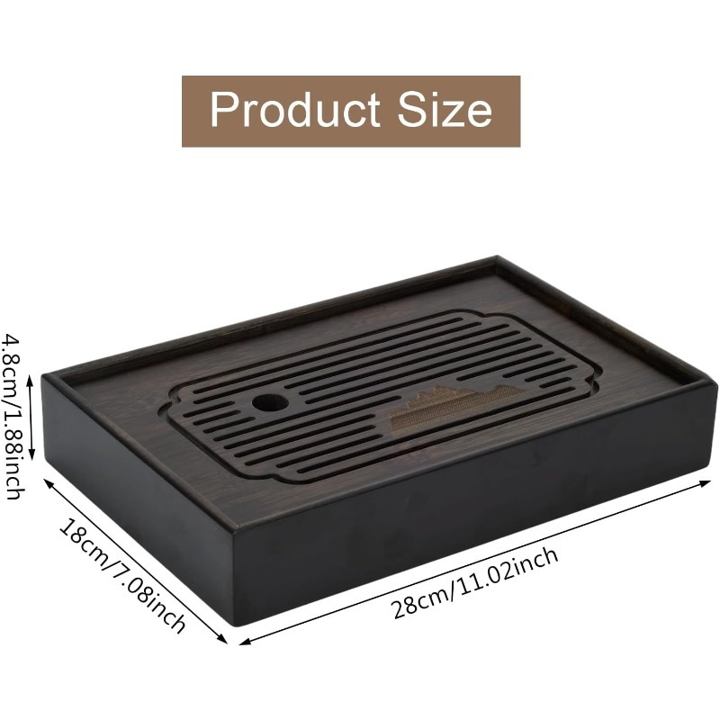 1 szt. Bambusowa taca do herba – Bamboo Tea Tray recenzja i cena